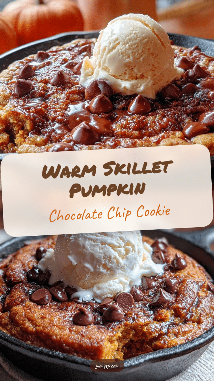 skillet pumpkin chocolate chip cookie recipe