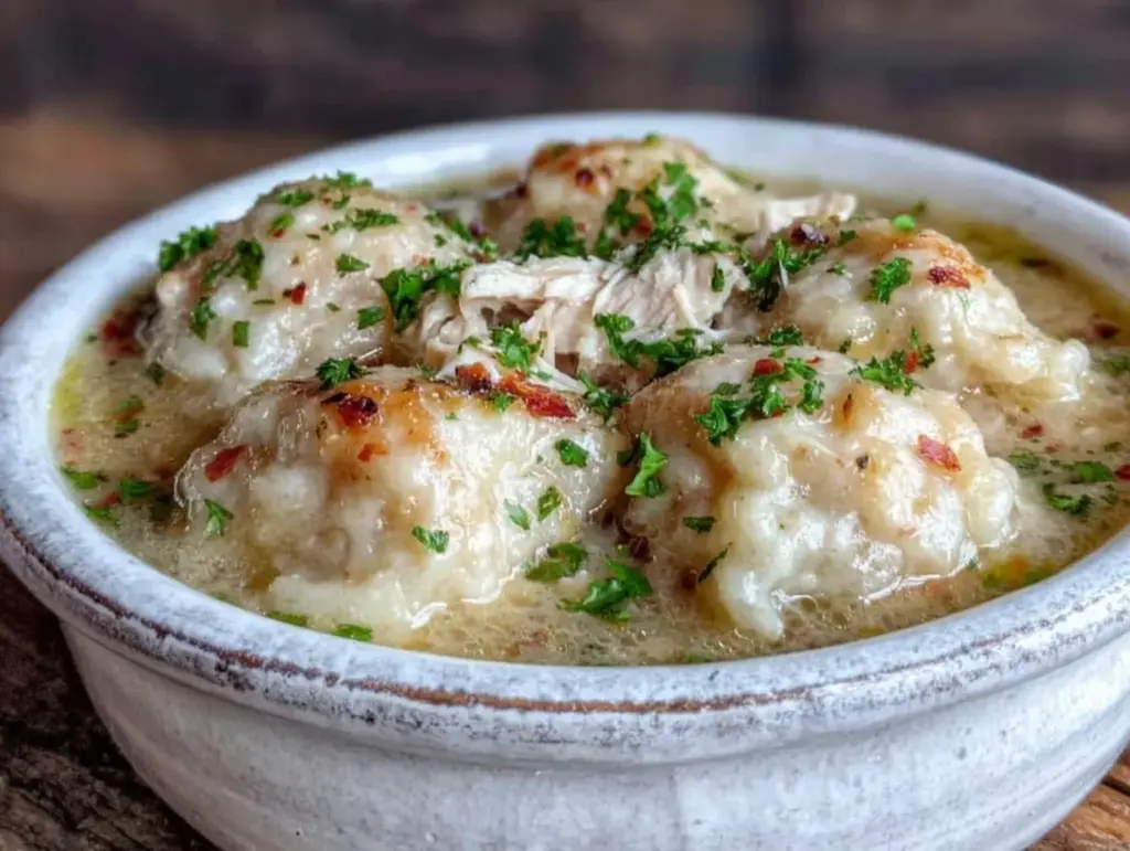slow cooker chicken and dumpling soup - featured image