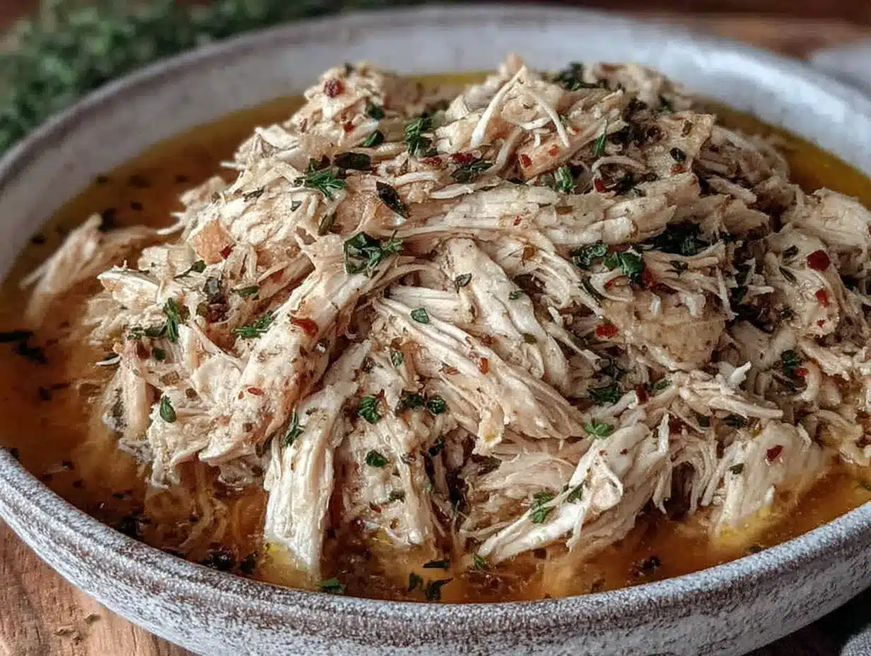 slow cooker shredded chicken breast preparation steps