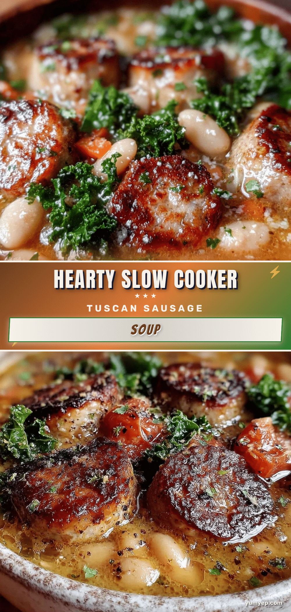 slow cooker white bean and sausage tuscan soup recipe