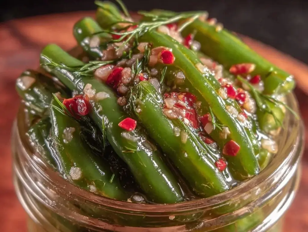 small batch refrigerator dilly beans - featured image