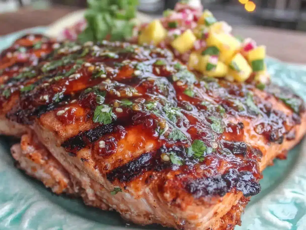 spicy honey glazed grilled salmon preparation steps