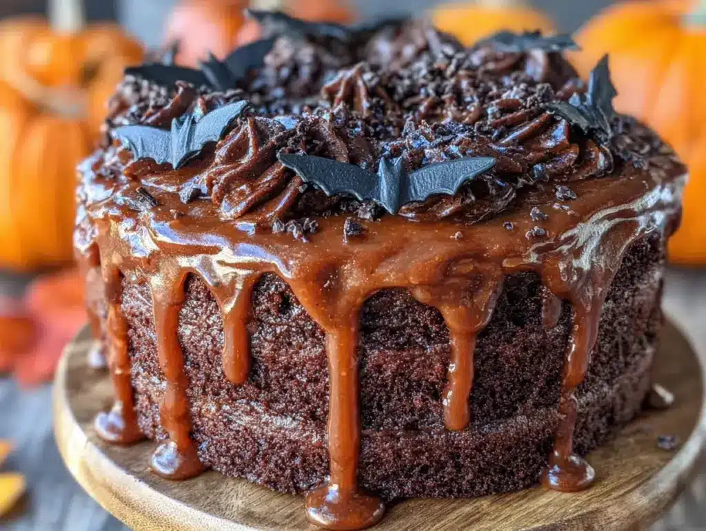 spooky Halloween birthday cake - featured image