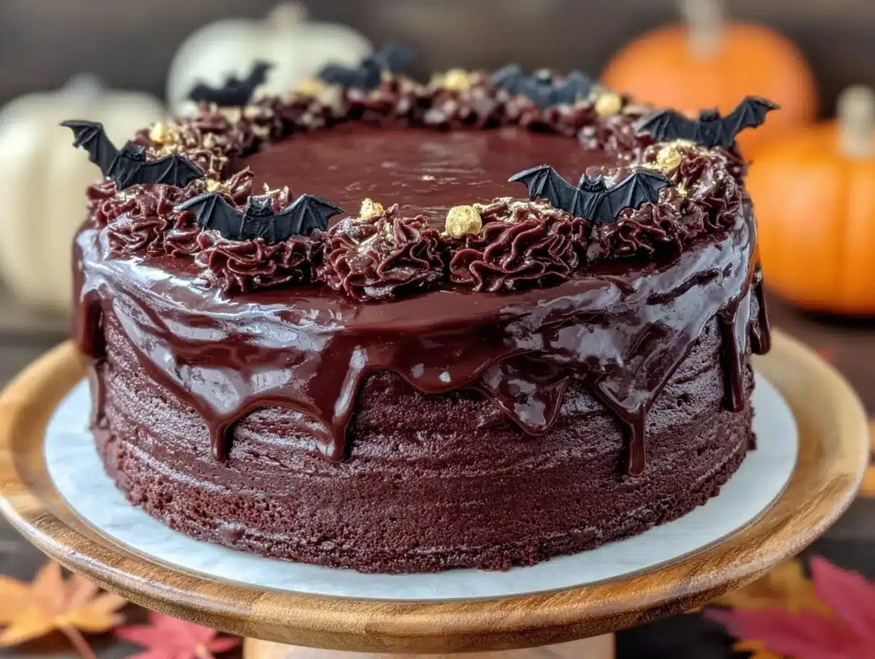 spooky Halloween birthday cake preparation steps