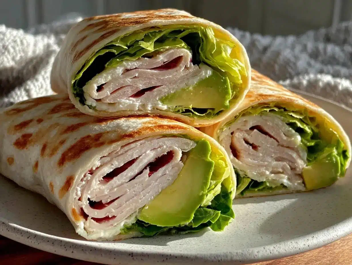 turkey avocado pinwheel wraps preparation steps