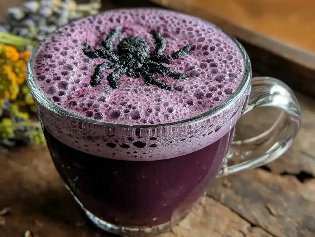 witchs brew butterfly pea flower latte preparation steps