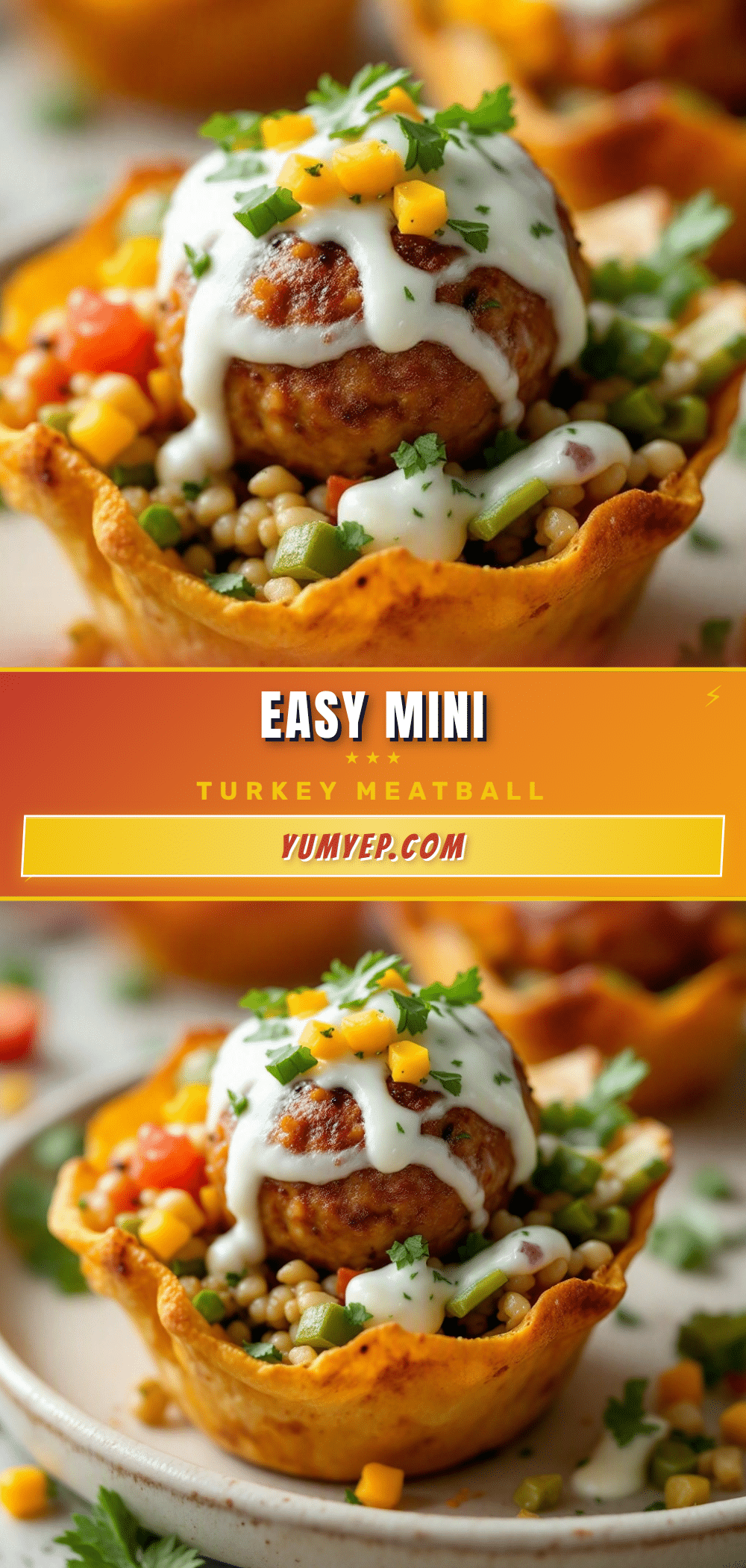 Easy Mini Turkey Meatball Lunchbox Cups recipe
