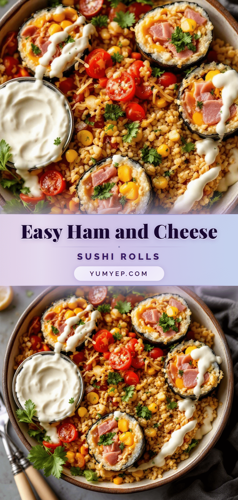 ham and cheese sushi rolls recipe